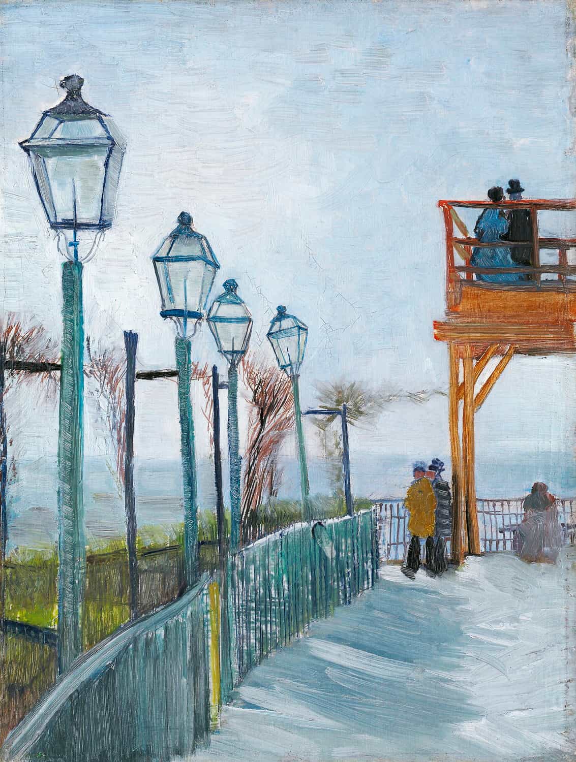 モンマルトルのムーランドゥブルートフィンのテラスと展望台【1887】